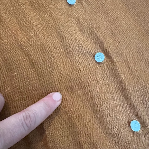 Beaton Linen Ragland Coat Dress in rust - Picture 8 of 9